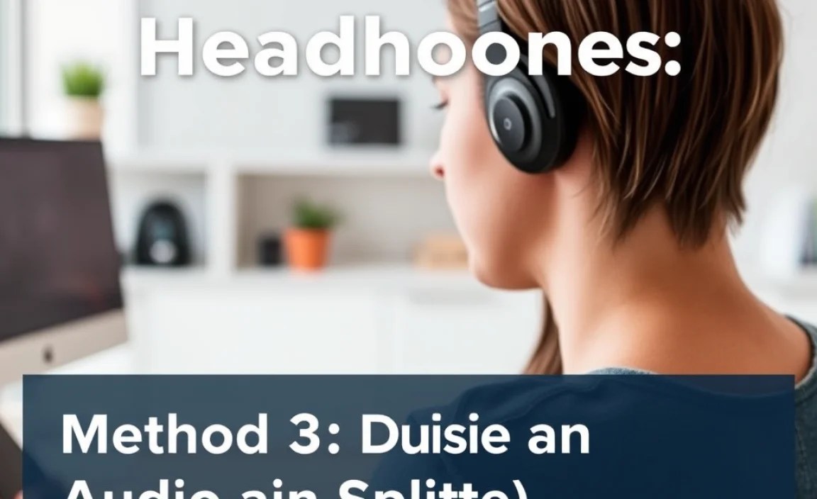 Method 3: Using an Audio Splitter (with a caveat)