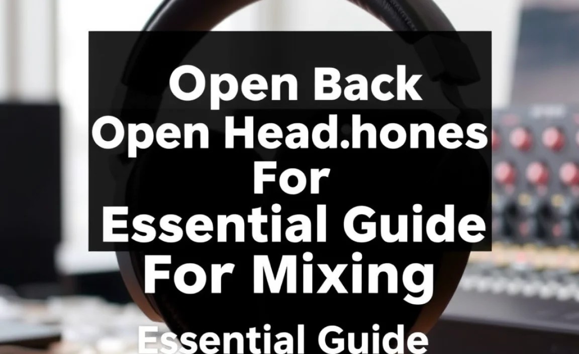 Open Back Headphones For Mixing: Essential Guide