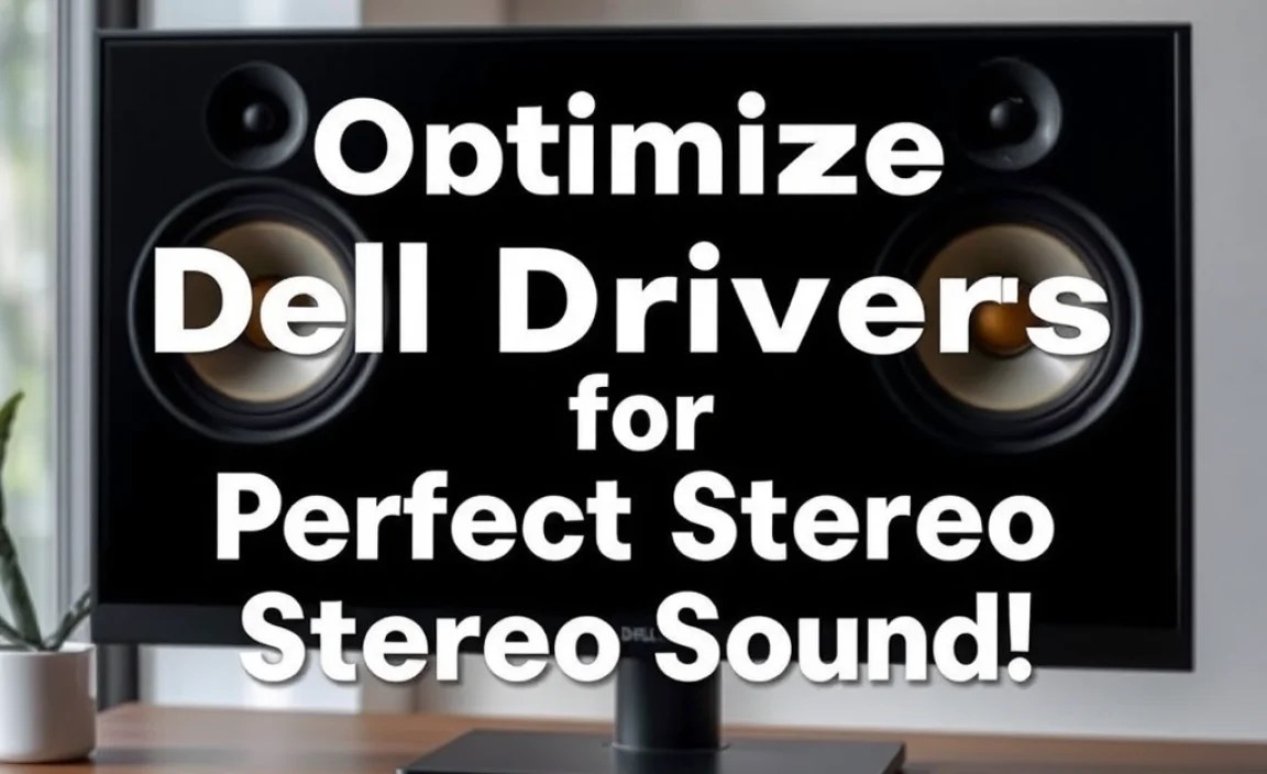 Optimize Dell Drivers for Perfect Stereo Sound!