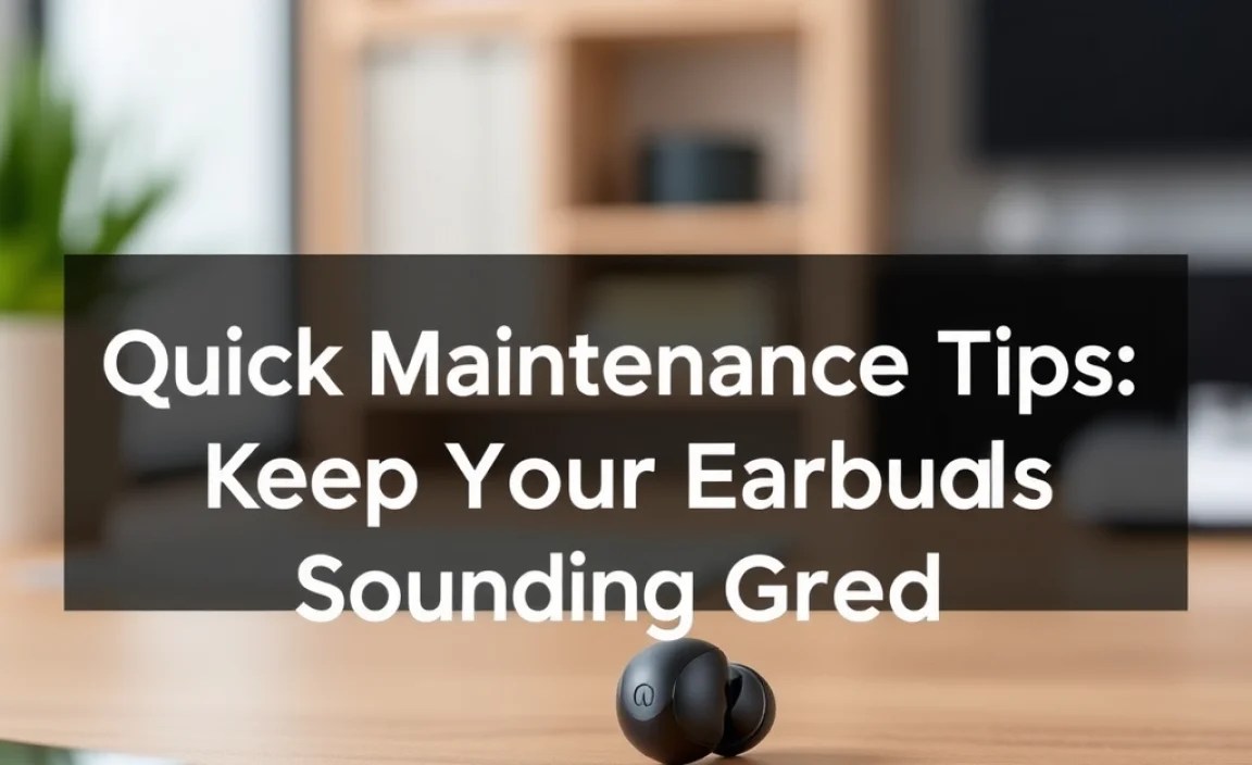 Quick Maintenance Tips: Keep Your Earbuds Sounding Great