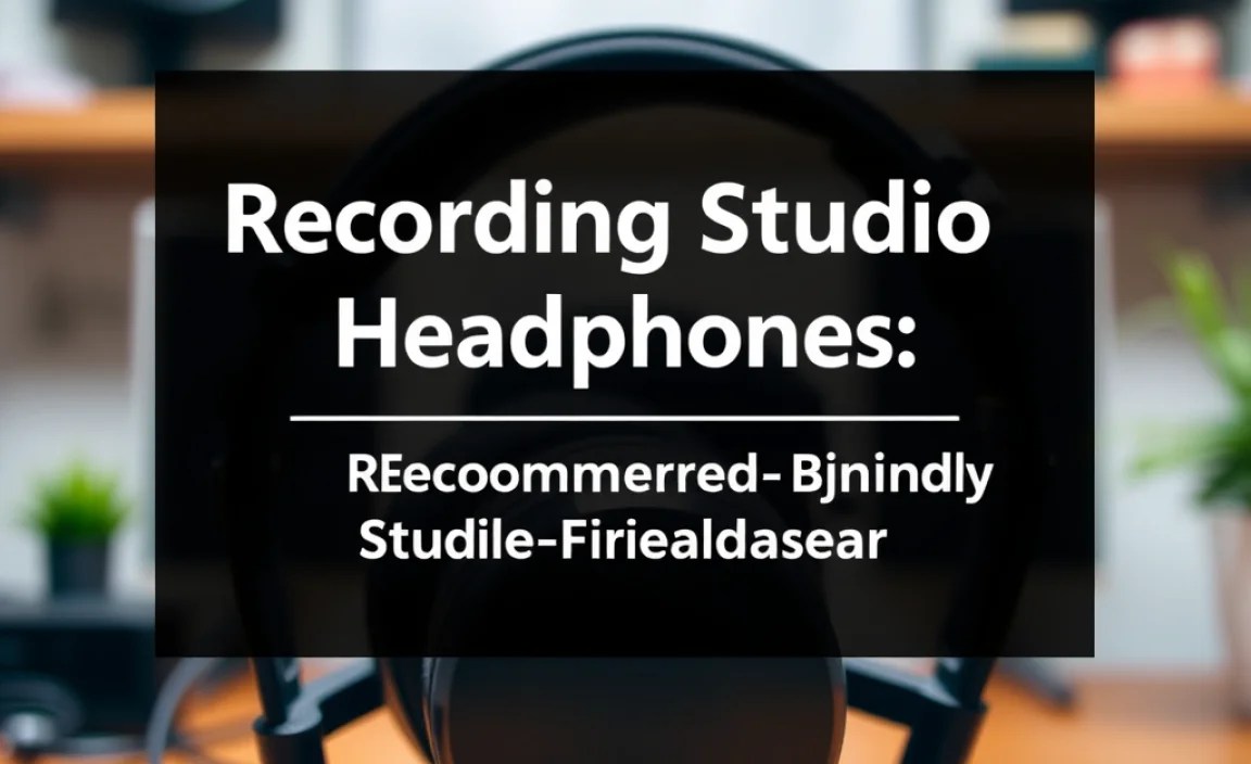 Recommended Beginner-Friendly Studio Headphones