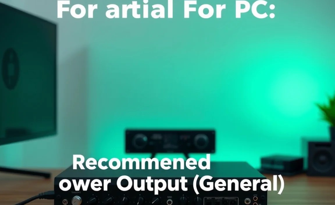 Recommended Power Output Guide (General):