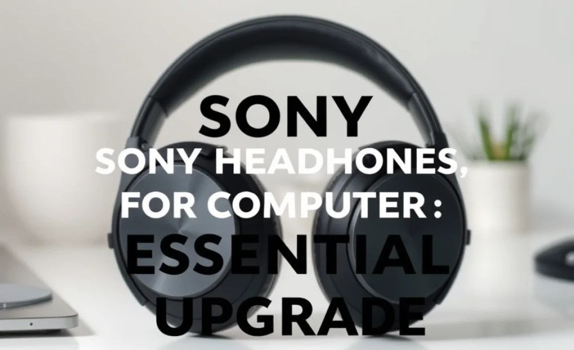Sony Headphones For Computer: Essential Upgrade