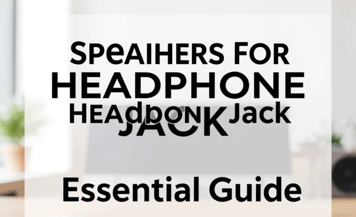 Speakers For Headphone Jack: Essential Guide