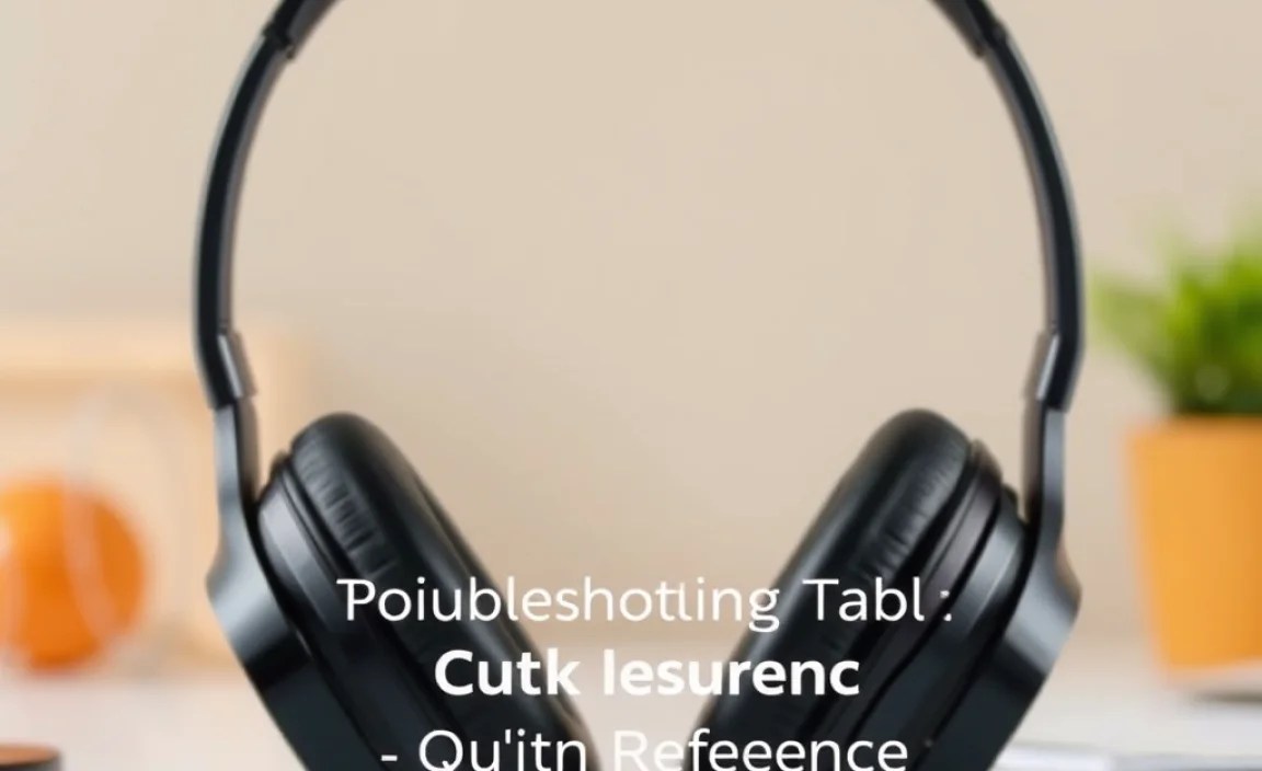 Troubleshooting Table: Quick Reference
