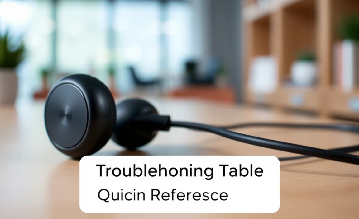 Troubleshooting Table: Quick Reference