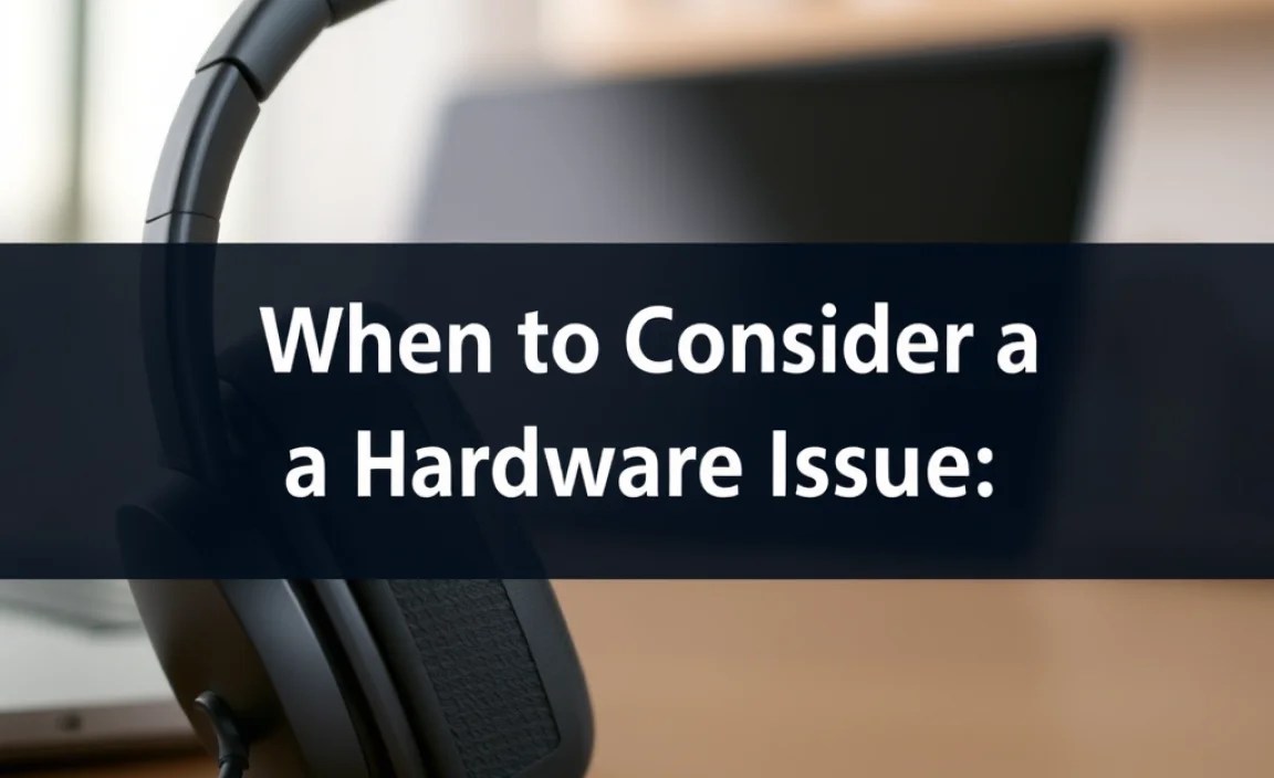 When to Consider a Hardware Issue