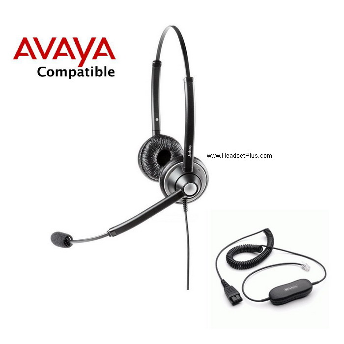 Jabra Biz 1925 Duo Avaya 1600 9600 IP Phone Compatible Headset