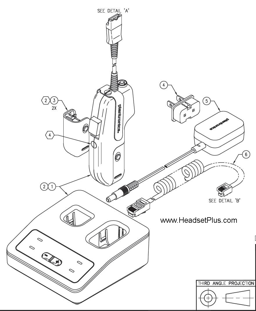 Poly SHS 3014-01 CA22CD-SC PTT 6 POS Modular Plug 93014-01