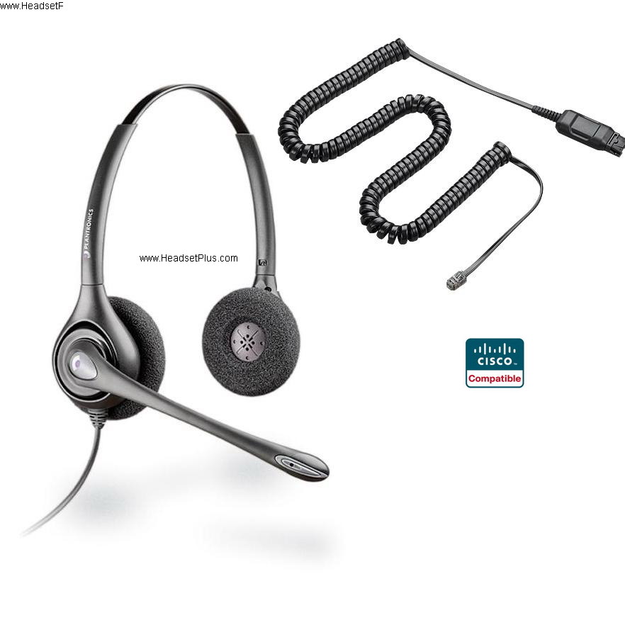 PLANTRONICS HW261NCIS CISCO PHONE BINAURAL WIDEBAND ULTRA NOISE CANCELING
