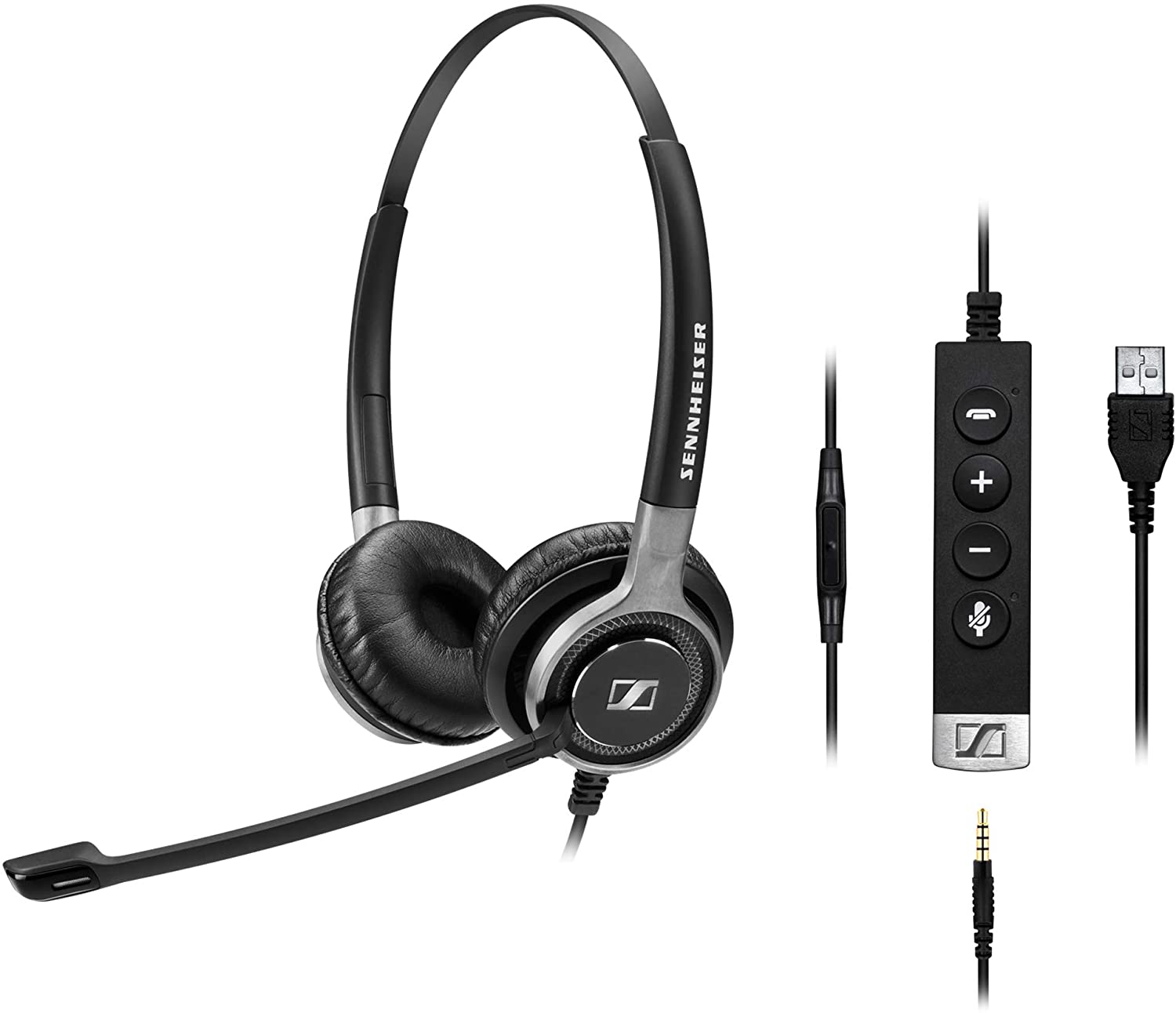 Sennheiser SC 665 USBA Double Sided Computer Headset w/3.5mm MS Teams