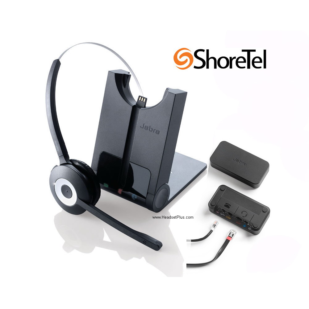 JABRA Pro 920 Mono Shoretel IP Phone Wireless Headset EHS Remote Bundle