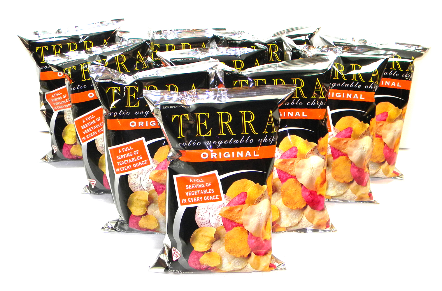 TERRA EXOTIC VEGETABLE CHIPS ORIGINAL FLAVOR 6.8OUNCE BAGS, PACK OF 10