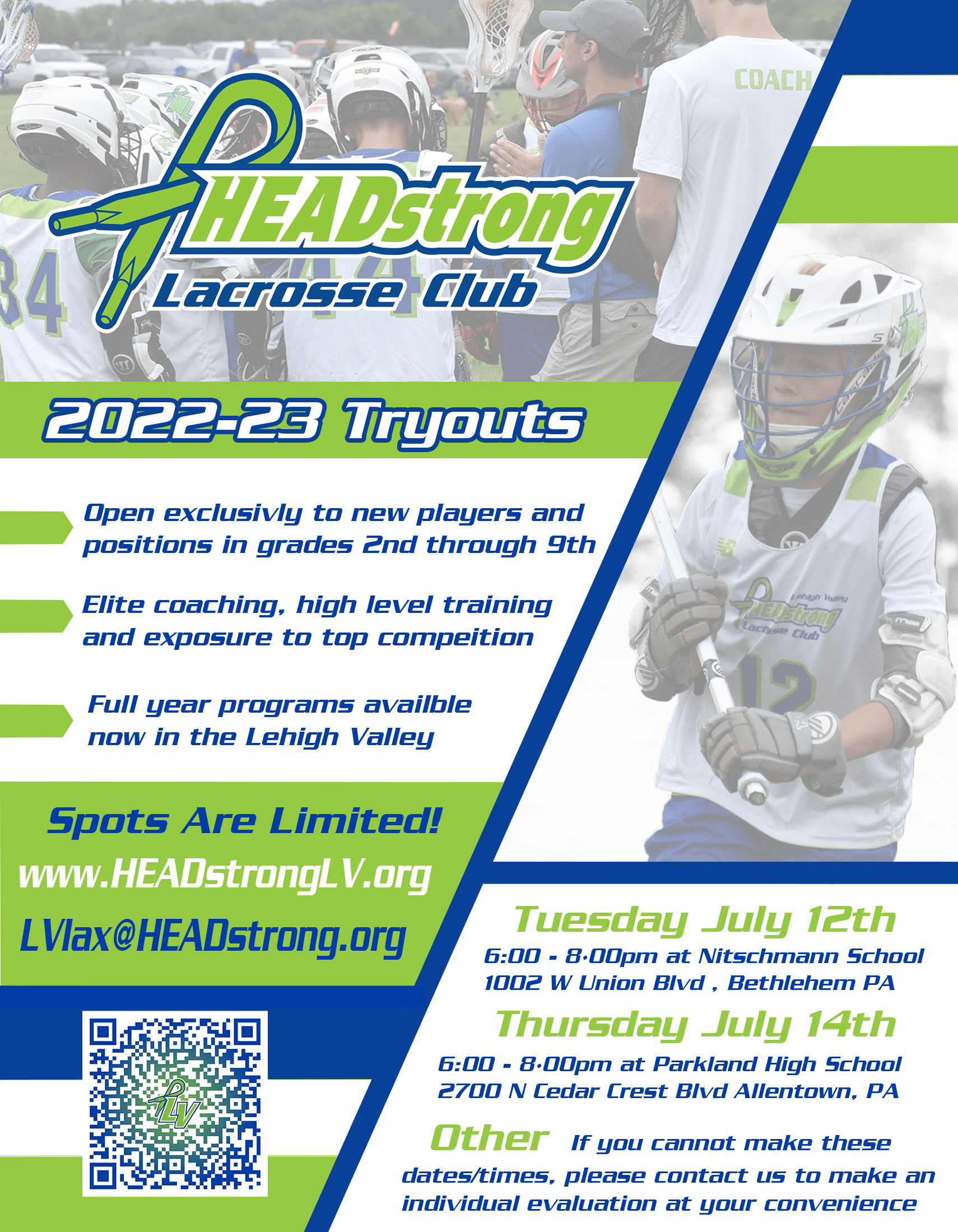 HEADstrong Lehigh Valley To Hold Tryouts HEADstrong Lacrosse Club