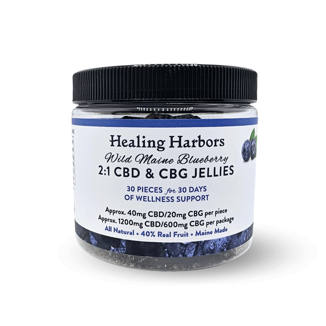 CBD & CBG Jellies Wild Maine Blueberry (30 count) Healing Harbors