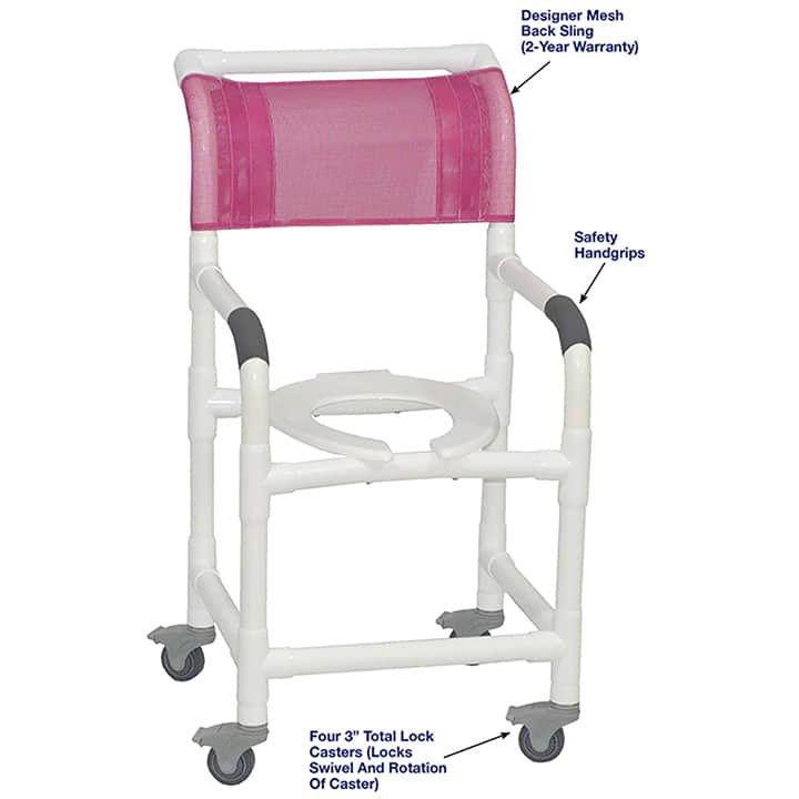 MJM SHOWER CHAIR WITH TOTAL LOCK CASTERS Healthcare Home Medical