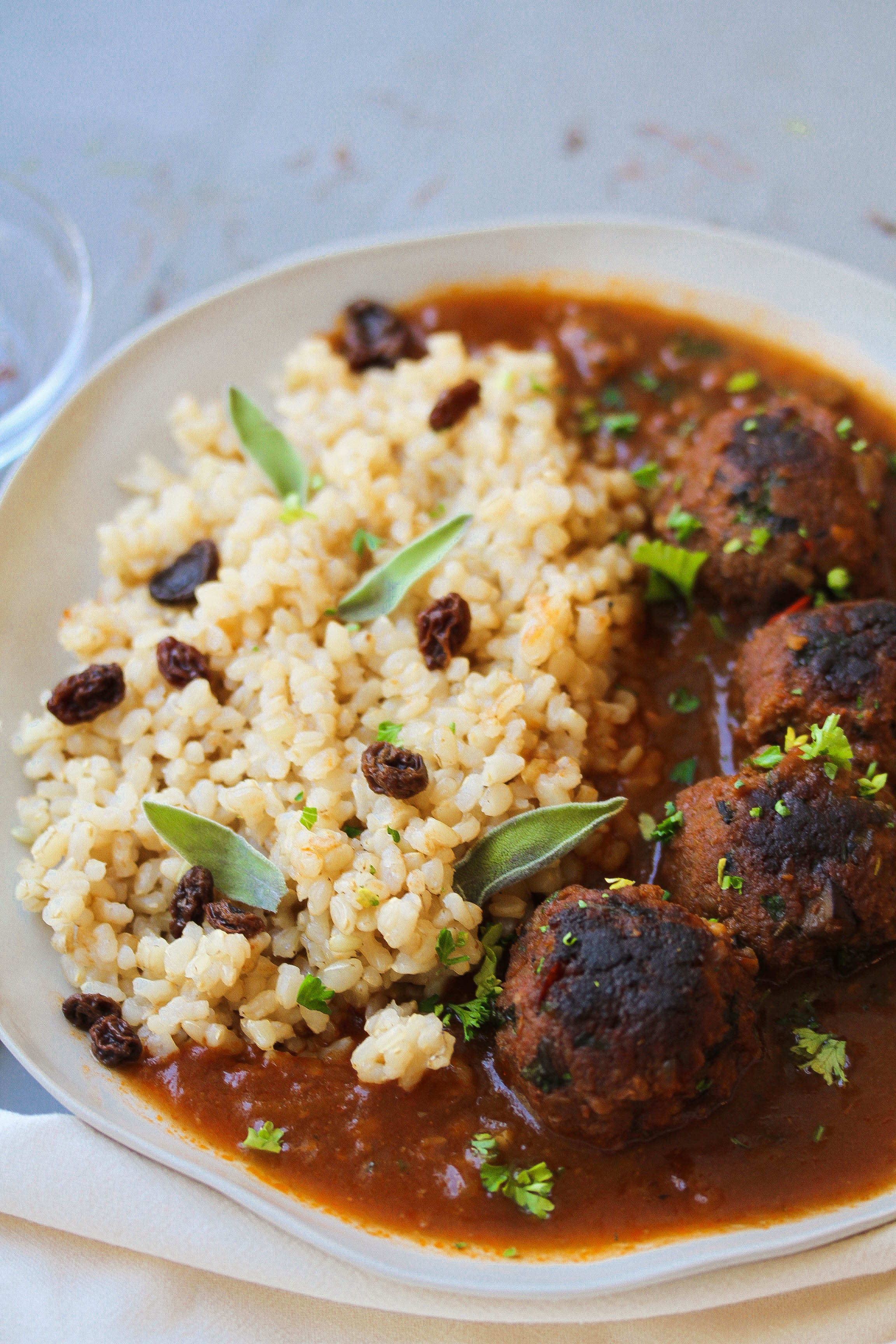 Mediterranean Meatballs with Spiced Rice healthienut Easy to follow