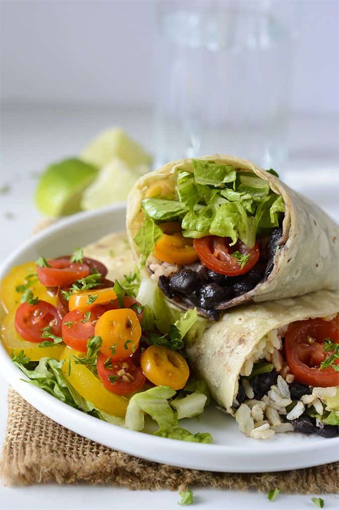 Burritos de frijoles y aguacate (Ingredientes + preparación