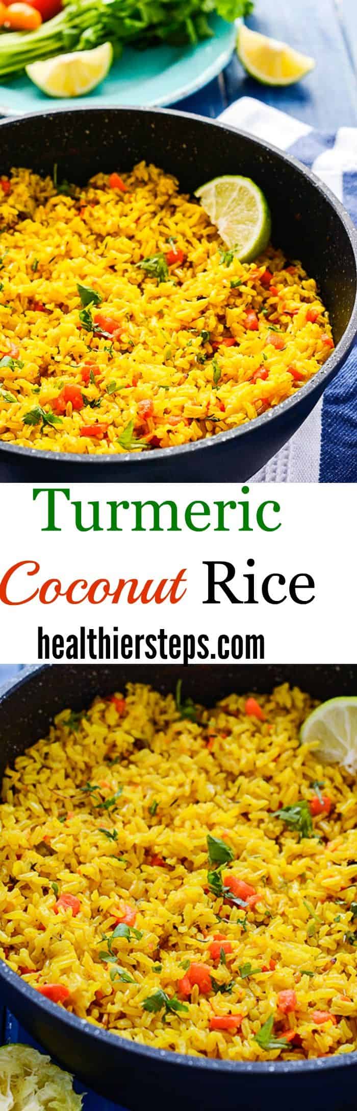 Turmeric Coconut Rice Healthier Steps