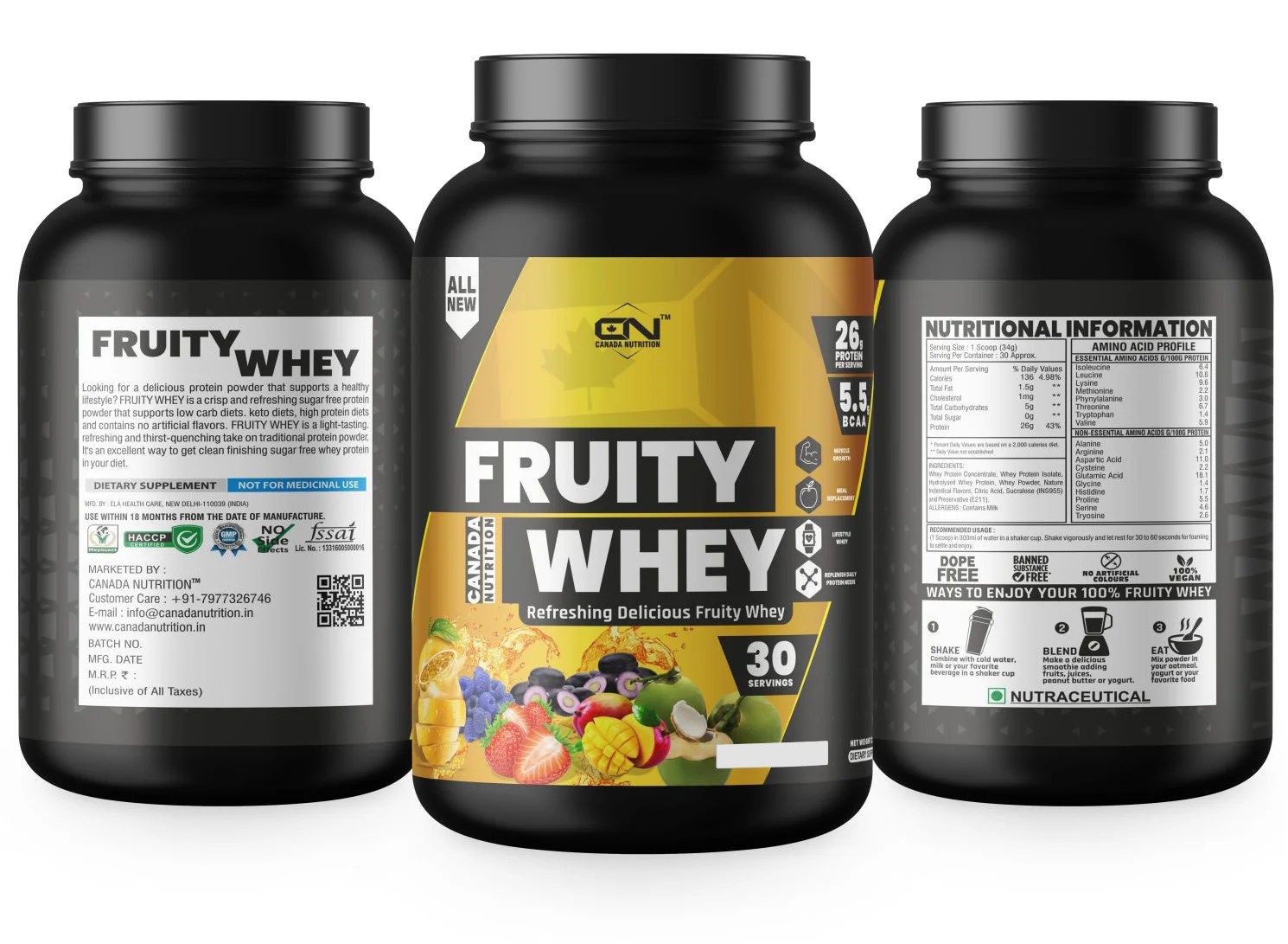 Canada Nutrition Fruity Whey Protein Healthmaker