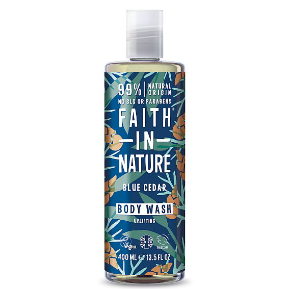 Faith in Nature Shower Gel Men Blue Cedar 400ml Health Plus Malta