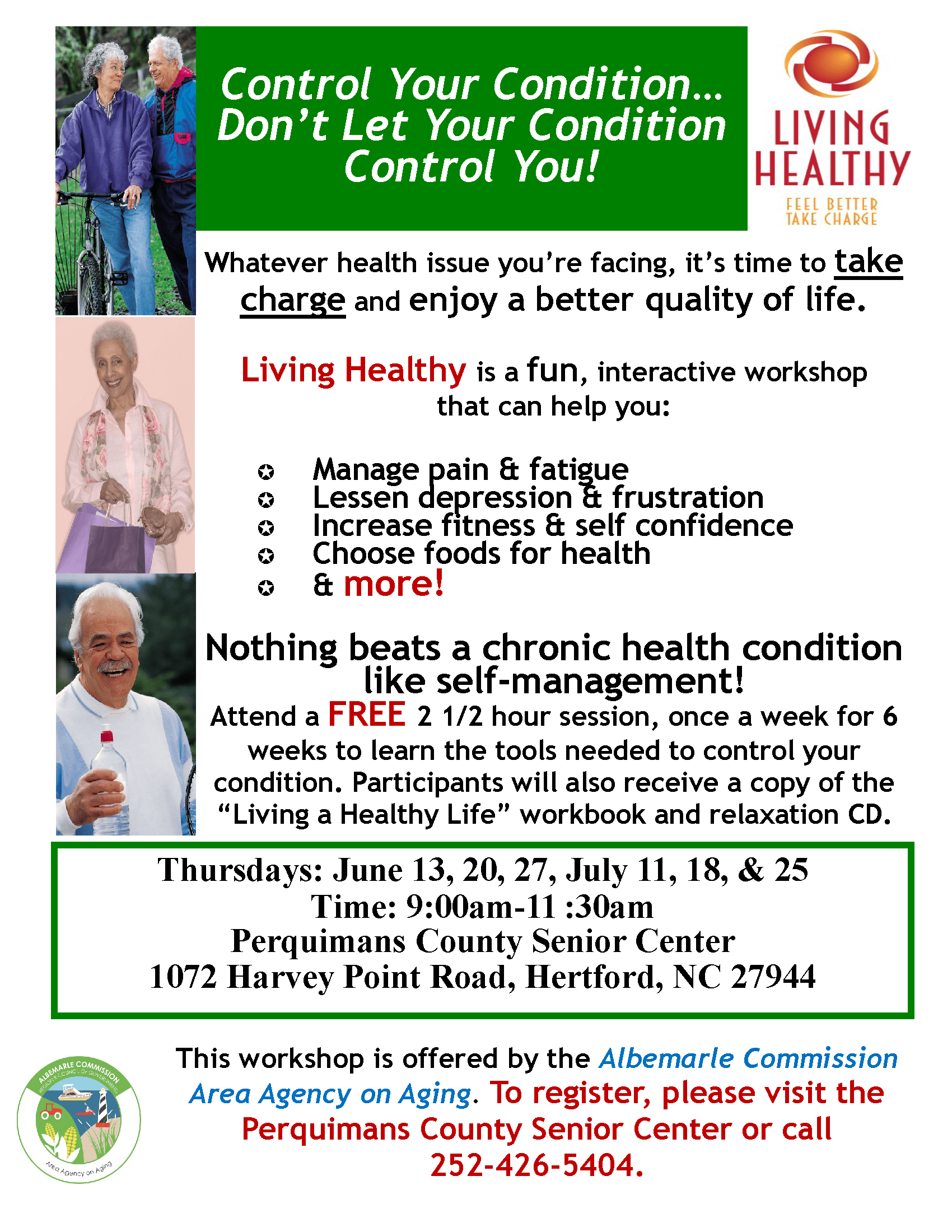 Hertford Living Healthy with a Chronic Condition Healthy Aging NC