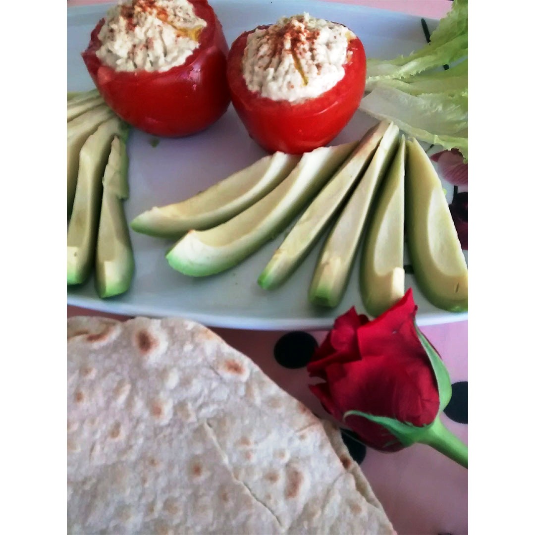 Smoked paprika hummusstuffed tomatoes Healthy Bread