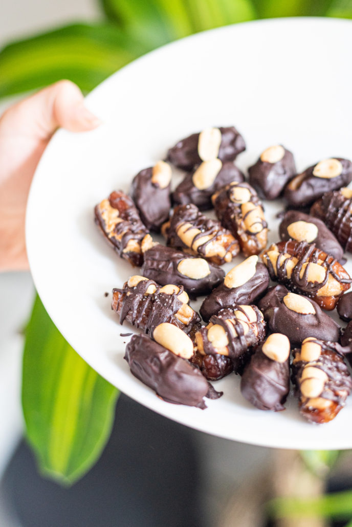 Vegan Snickers Stuffed Dates HealthyGirl Kitchen