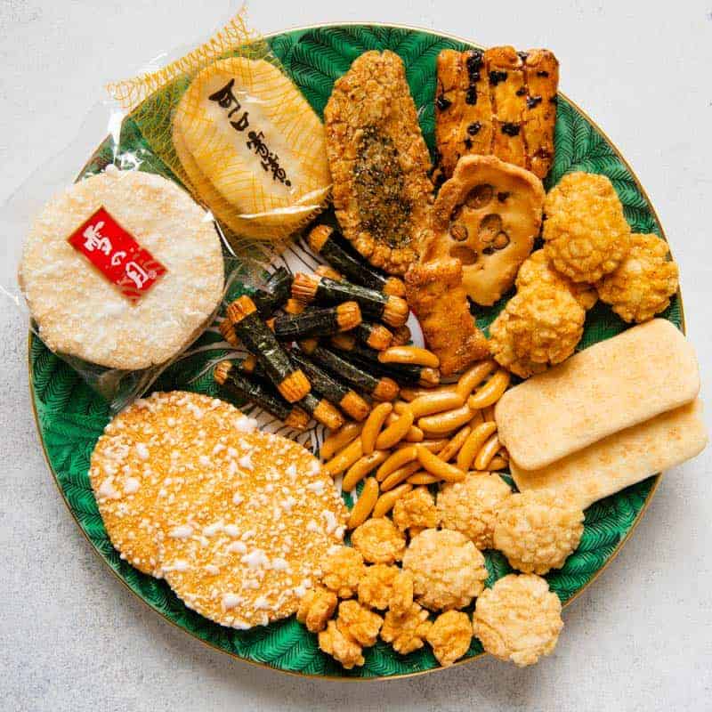 Japanese Rice Crackers With Nori Seaweed