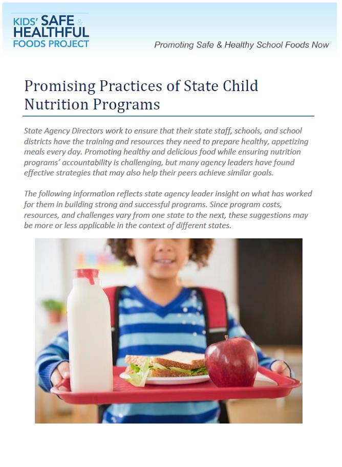 Promising Practices of State Child Nutrition Programs Healthy Schools