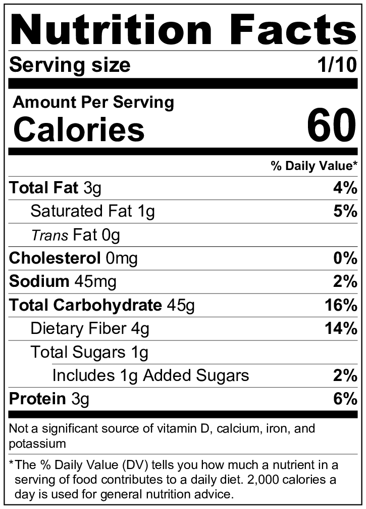 NutritionLabel2 Healthy Steps Nutrition