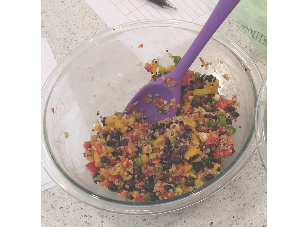 Black Bean Lentil/Quinoa Salad with CuminLime Dressing Healthy with Jodi