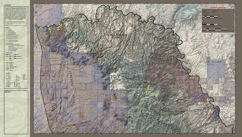 Arizona Unit 19 A Topo Maps Hunting & Unit Maps