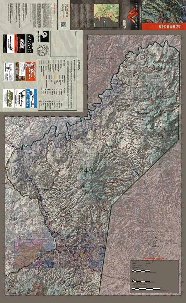 Unit 24a Arizona Map Flatline Maps Arizona Unit 24A W24A