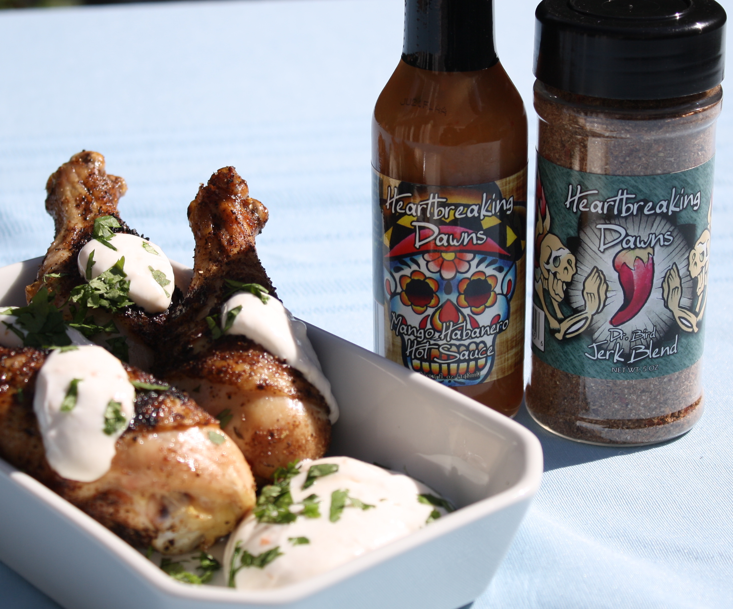 Jerk Drums w/ Spicy Mango Yogurt Dip! Heartbreaking Dawns