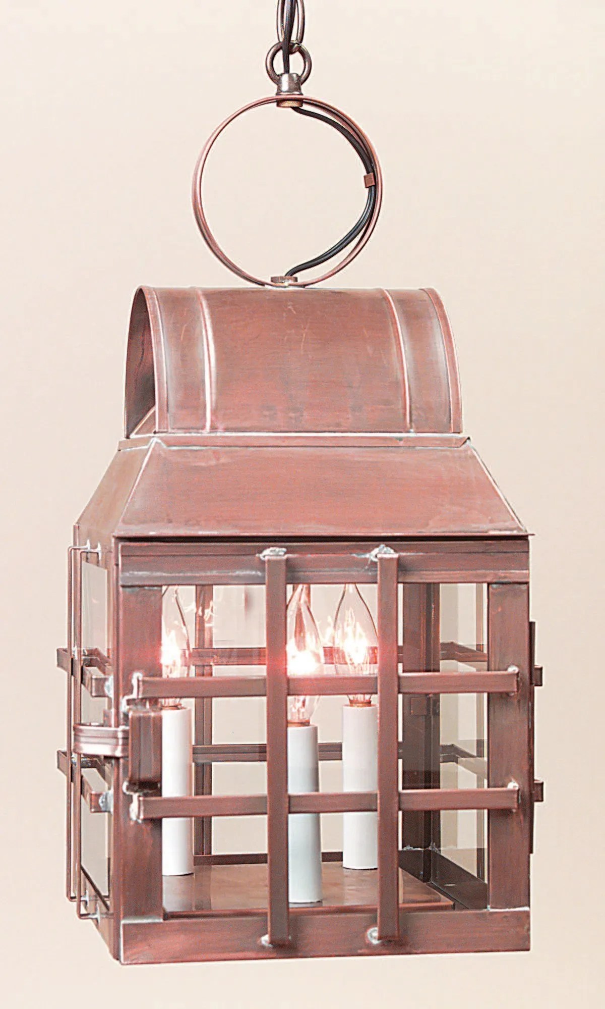 Copper Hanging Light Fixture Handmade Colonial Pendant Lighting