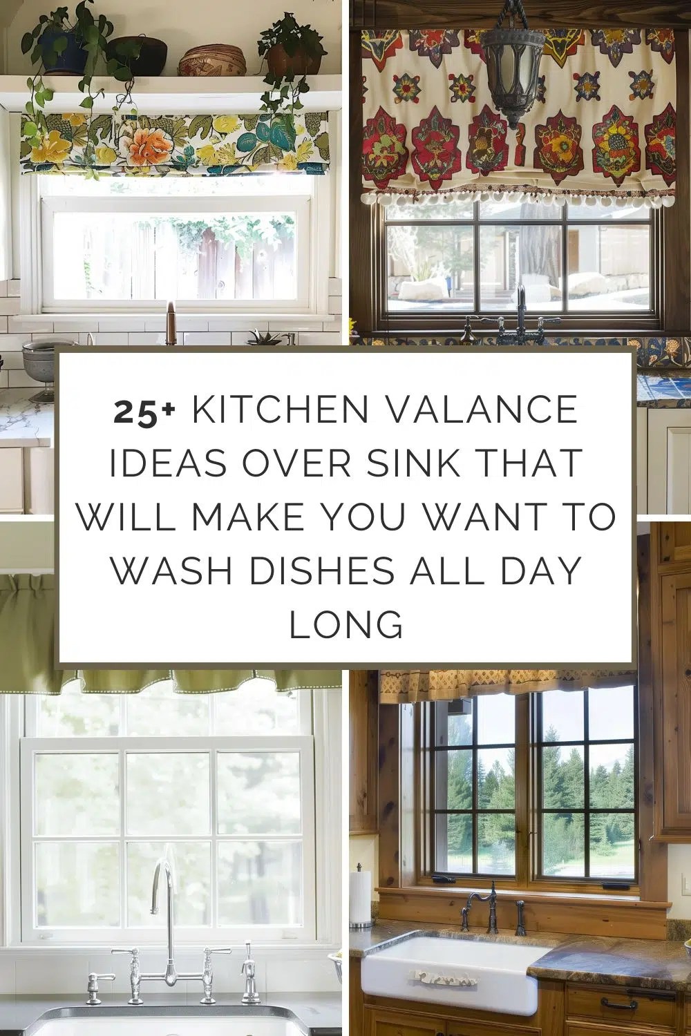 25+ Kitchen Valance Ideas Over Sink That Will Make You Want to Wash