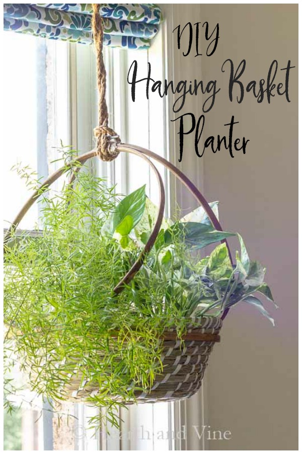 Easy DIY Hanging Basket Planter with Embroidery Hoops