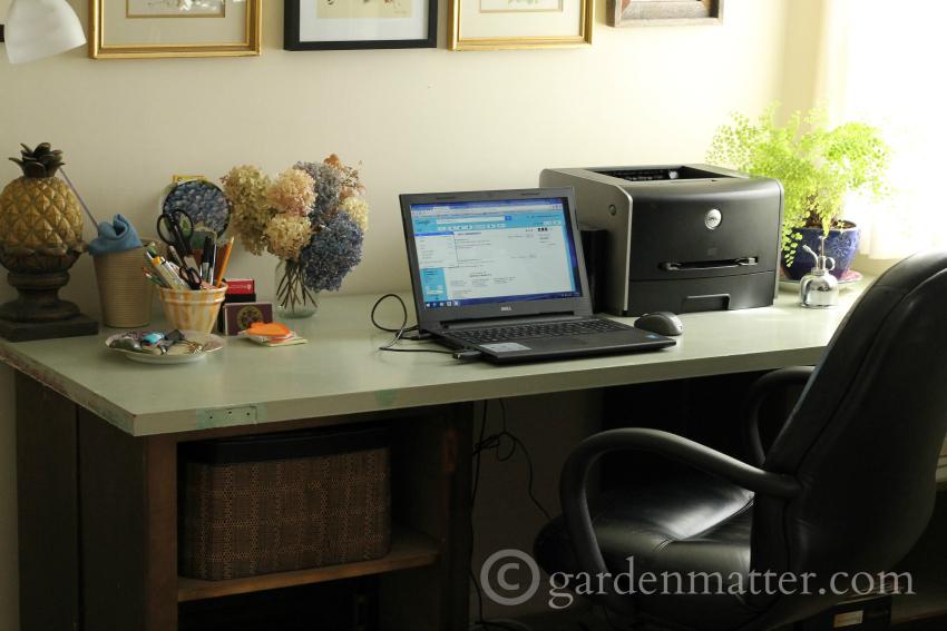 DIY Office Desk from Affordable Recycled Door and
