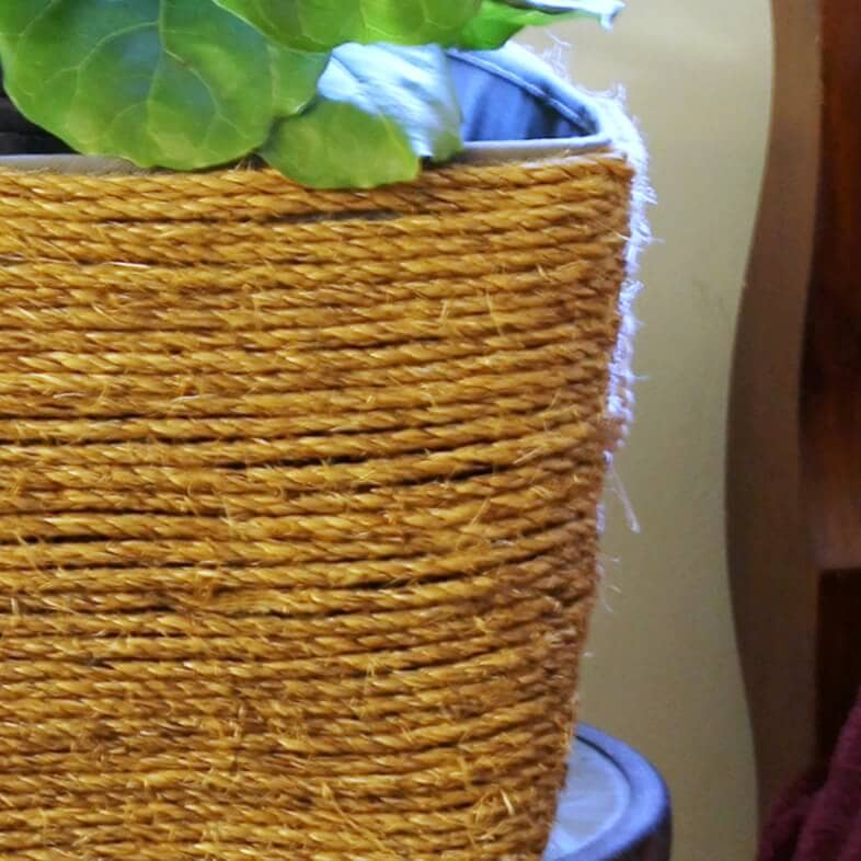 How to Make a Rope Basket Planter with Natural Sisal Rope