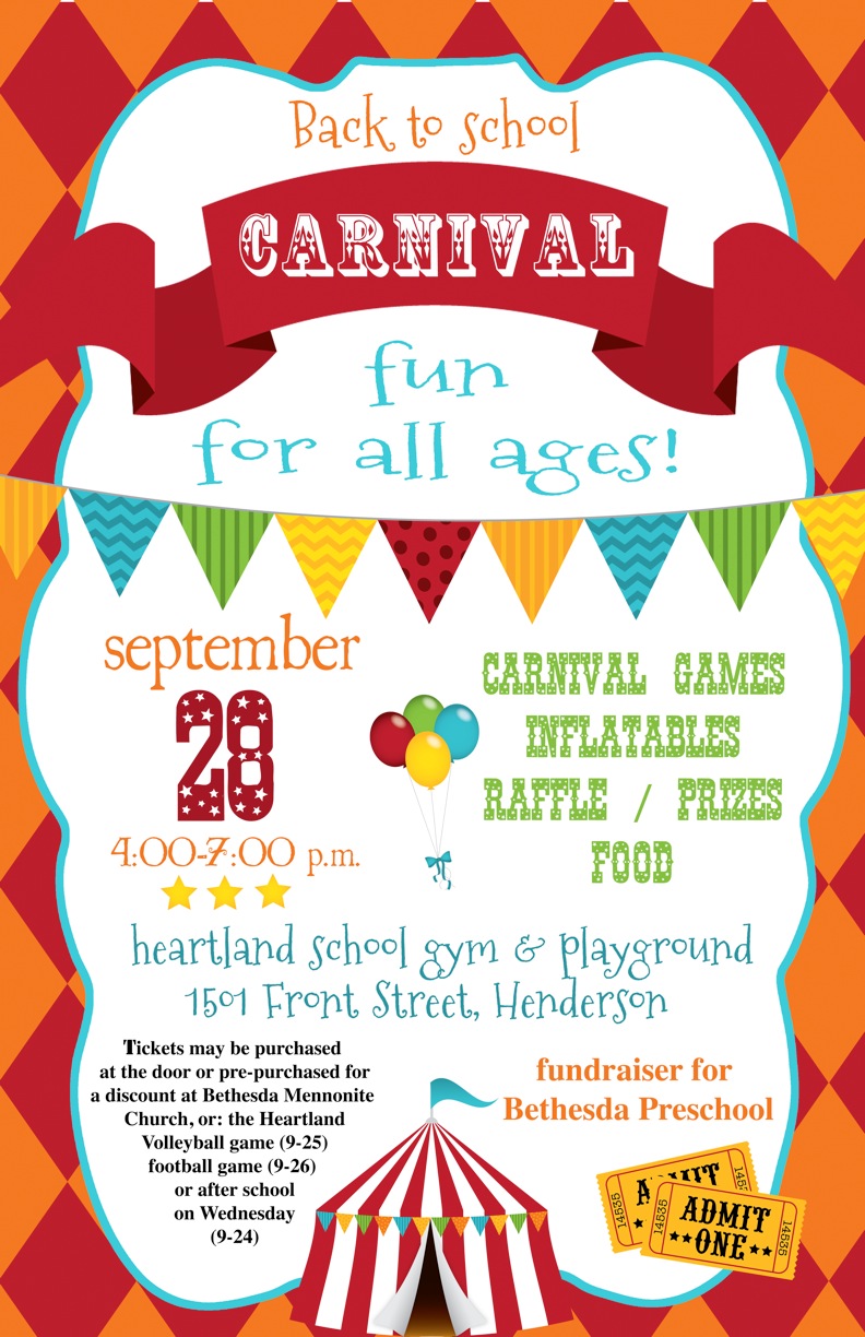 Mark Your Calendars for the Back to School Carnival [POSTER