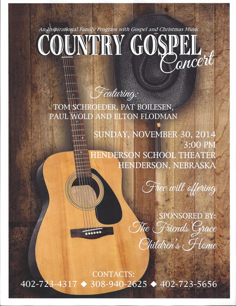 Country Gospel Concert [POSTER] HeartlandBeat