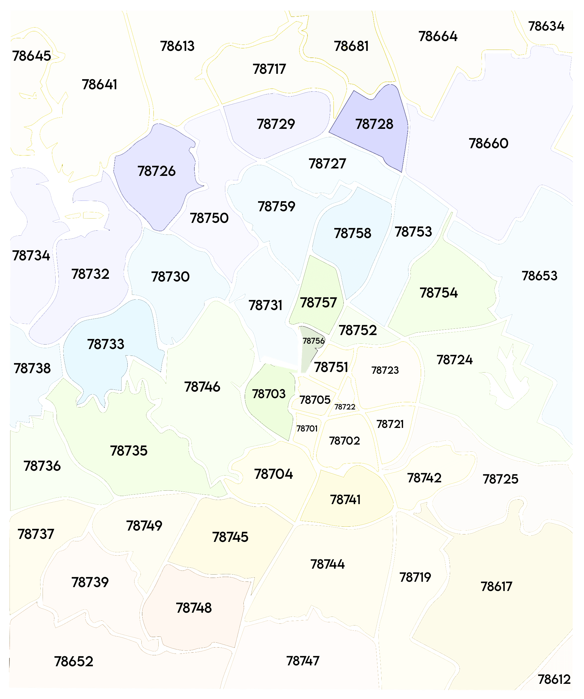 Austin, TX Zip Code Map | Look at Homes by Area