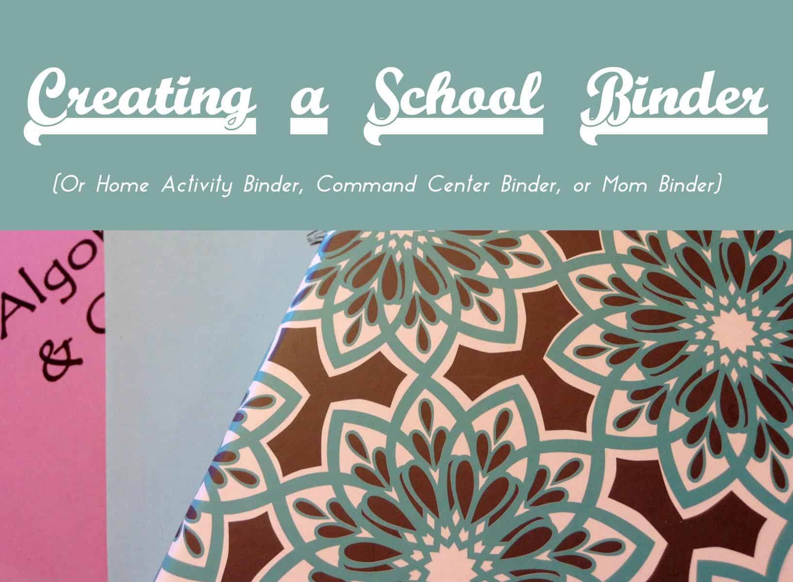 Creating a School Binder