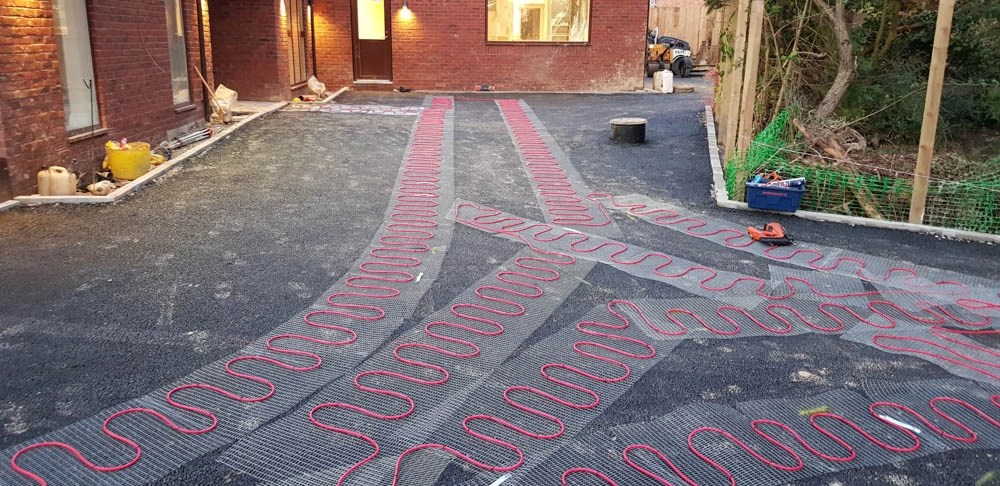 Bespoke heated driveway system for private residence