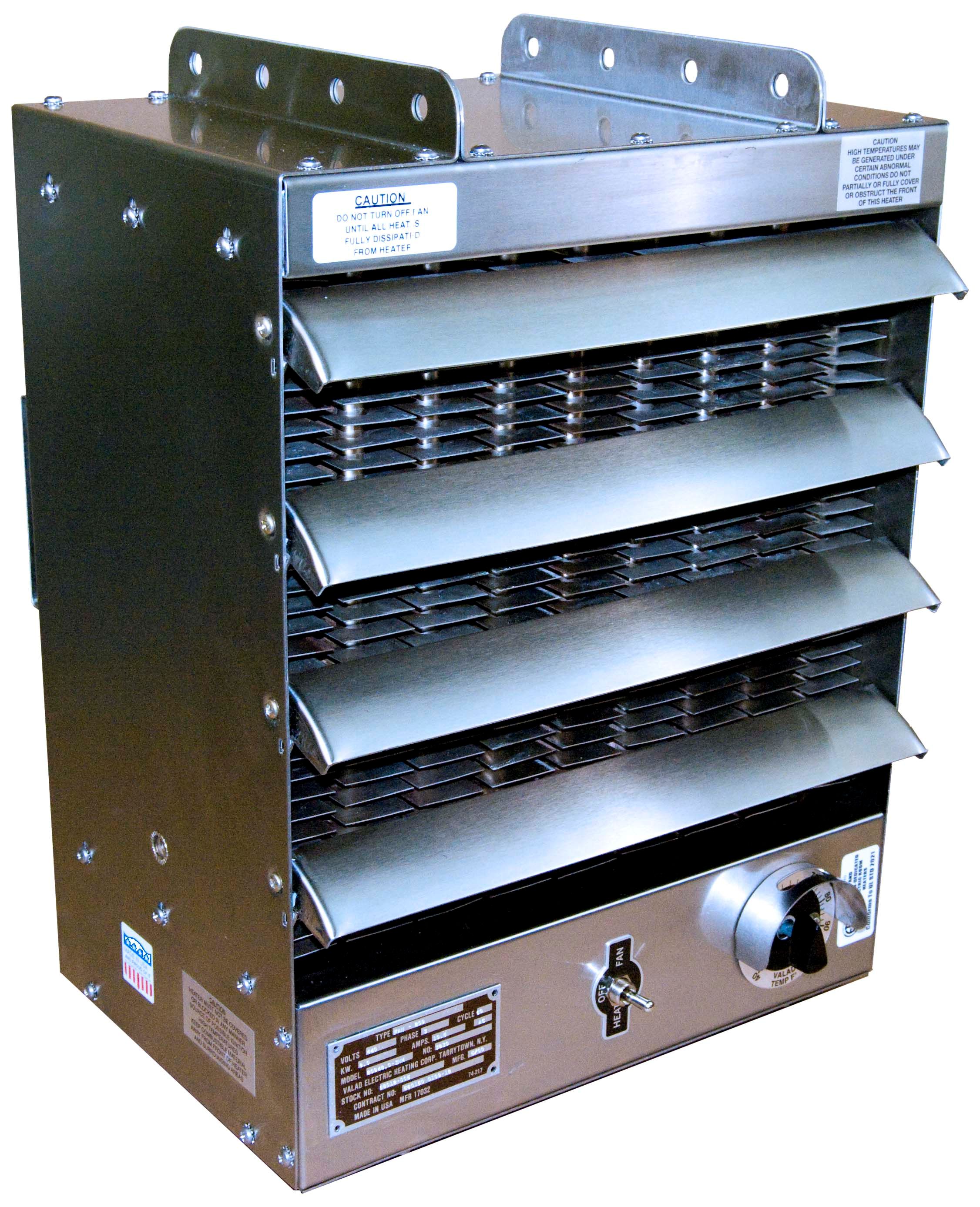 Forced Air Heaters On Valad Electric Heating Corp.
