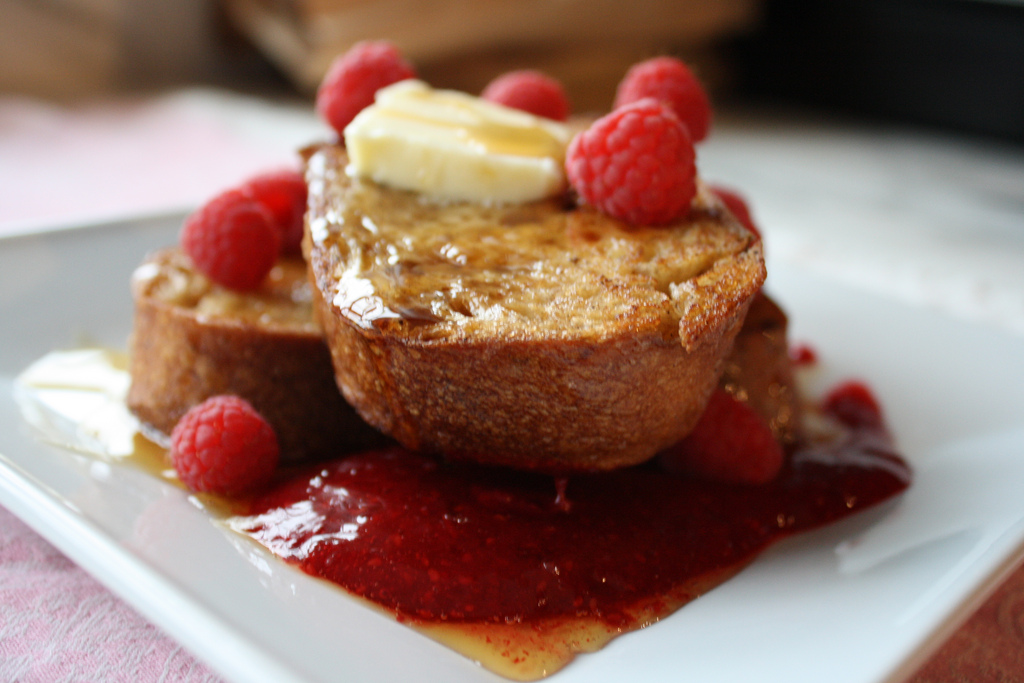 French Toast with Raspberry Sauce Heather Christo