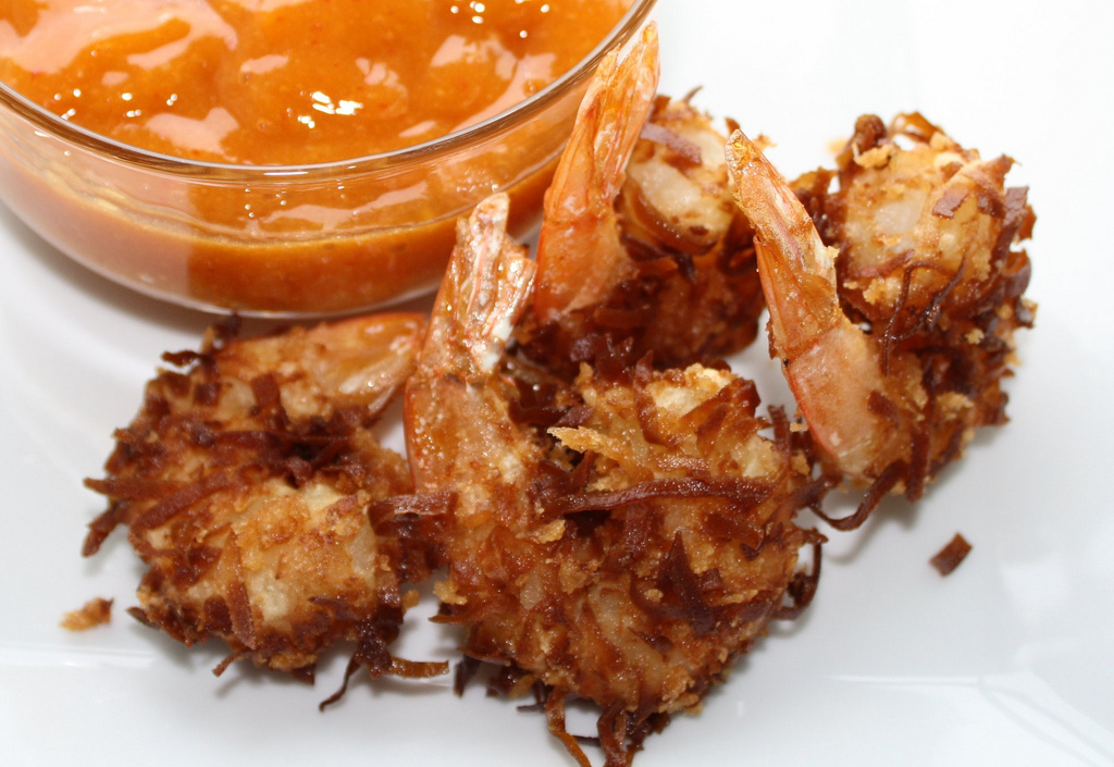 Coconut Shrimp with MangoChili Sauce Heather Christo
