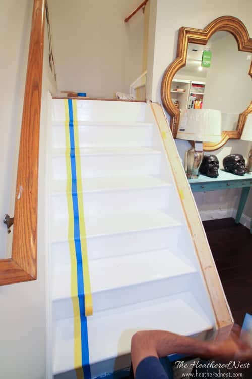 Staircase Remodel Project How to Paint Stairs The Heathered Nest