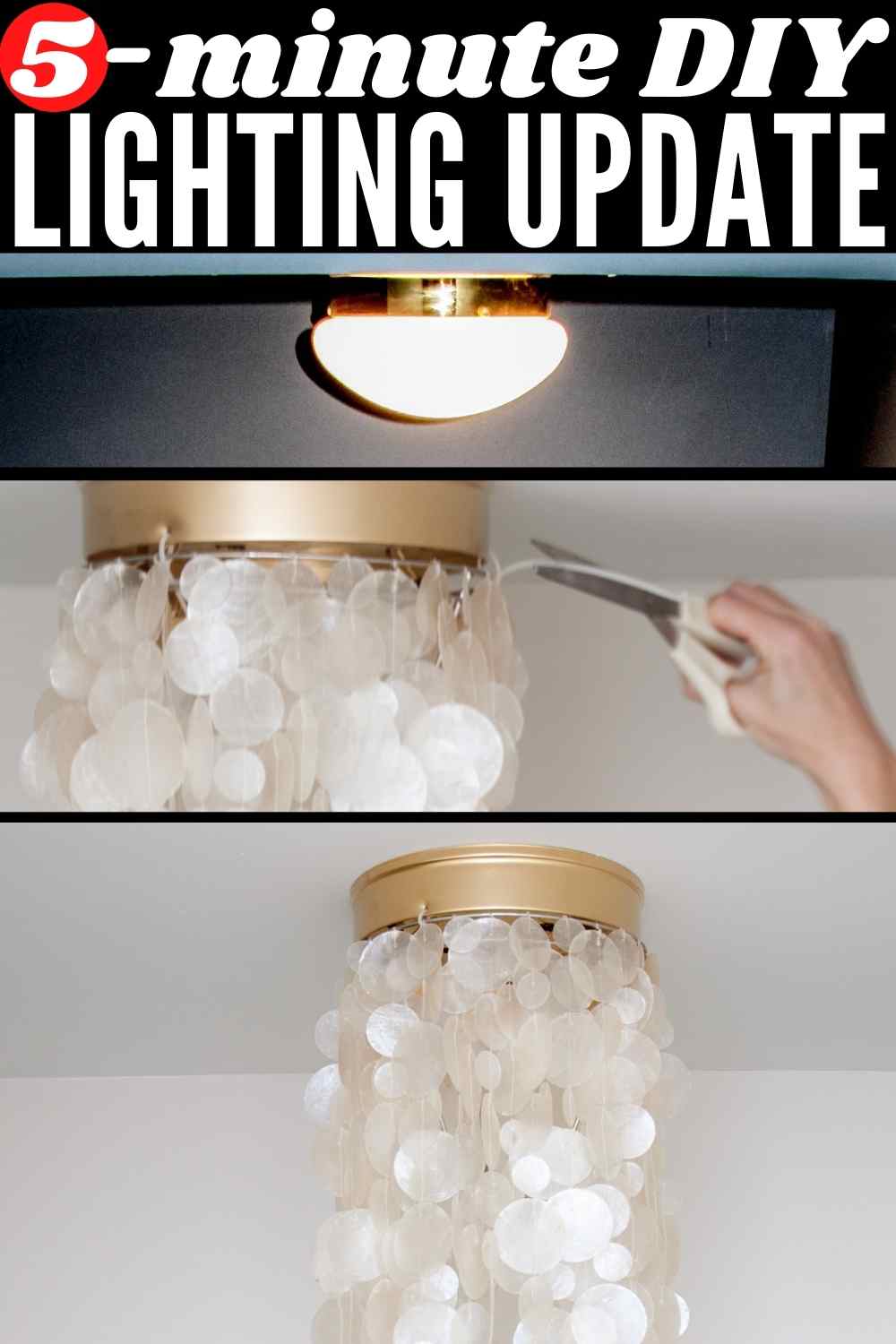 DIY Flush Mount Lighting 2 Ways to Modernize Boob Lights!